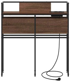 vidaXL Κεφαλάρι Αποθήκης Καφέ δρυς 75 cm Επεξεργασμένο ξύλο