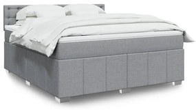 ΚΡΕΒΑΤΙ BOXSPRING ΜΕ ΣΤΡΩΜΑ ΑΝΟΙΧΤΟ ΓΚΡΙ 180X200 ΕΚ. ΥΦΑΣΜΑΤΙΝΟ 3287161