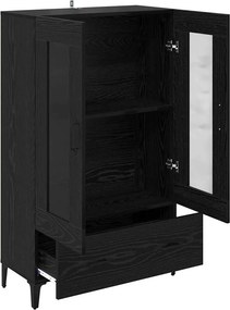 vidaXL Highboard Μαύρη Οξυά 70 x 31 x 115 εκ