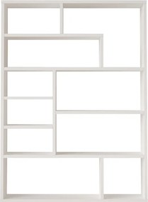 Βιβλιοθήκη Decora pakoworld σε λευκη απόχρωση 90x22x123.6εκ