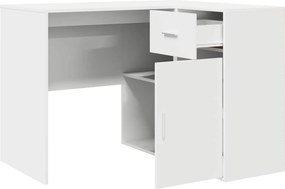 vidaXL Γωνιακό γραφείο με συρτάρι Λευκό 102 x 88 x 75 εκ