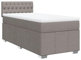 ΚΡΕΒΑΤΙ BOXSPRING ΜΕ ΣΤΡΩΜΑ TAUPE 90X190 ΕΚ.ΥΦΑΣΜΑΤΙΝΟ 3286934