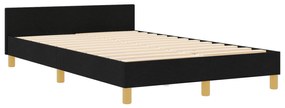 vidaXL Κρεβάτι Μαύρο 120x200 εκ. Ύφασμα