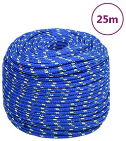vidaXL Σχοινί Ναυτιλίας Μπλε 6 χιλ. 25 μ. από Πολυπροπυλένιο