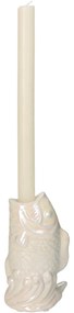Κηροπήγιο Ψάρι Ιβουάρ Κεραμικό 8.9x7x15.8cm - Κεραμικό - 05154183