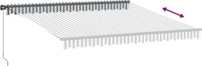 vidaXL Χειροκίνητη τέντα με ηλιακό LED 4 x 3,5 m