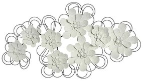 Διακοσμητικό Τοίχου ICY202 90x6,5x51cm White Espiel Metal