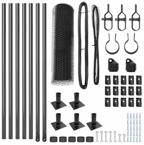 vidaXL Στύλος Περιφράξεων Γκρι 10 x 0,6 μ (13 μμ δίχτυ)