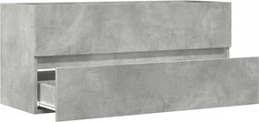 vidaXL Ντουλάπι Νιπτήρα Γκρι Σκυροδέματος 100x38,5x45 εκ. Επεξ. Ξύλο