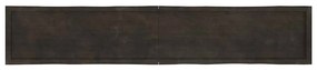 vidaXL Επιφ Τραπεζιού Αν Καφέ 220x40x(2-6)εκ.Ακατέργ. Μασίφ Ξύλο Δρυός