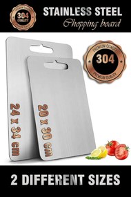 Cutting Board Set (2 Pieces) 2PASCELOB Silver