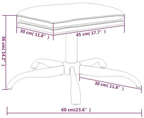 vidaXL Υποπόδιο Μουσταρδί 60x60x36 εκ. Υφασμάτινο