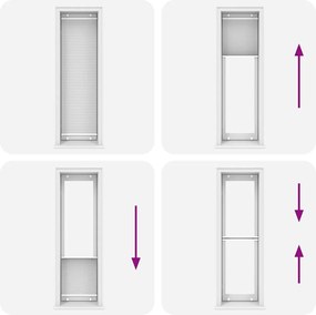 vidaXL Πλισέ περσίδα Λευκό 55x200 cm Πλάτος υφάσματος 54,4 cm