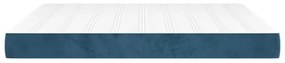 vidaXL Στρώμα με Pocket Springs Σκούρο Μπλε 160x210x20 εκ. Βελούδινο