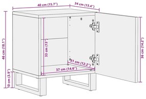 ΚΟΜΟΔΙΝΑ 2 ΤΕΜ. 40 X 34 X 46 ΕΚ. ΑΠΟ ΜΑΣΙΦ ΞΥΛΟ ΑΚΑΚΙΑΣ 377419