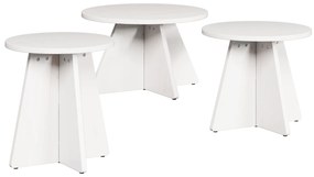 vidaXL Σετ Τραπεζιού Για Καφέ 3 pcs Λευκό 49 x 49 x 30 εκ.