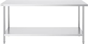 VEVOR Stainless Steel Work Prep Table Commercial Worktable Food Prep 24x72x34in