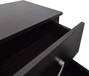 Κομοδίνο Athos pakoworld σε wenge απόχρωση 48x40x41.5εκ