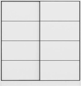 Διφυλλη Ντουλαπα Συρομενη Λευκο KALEO 52x180x190