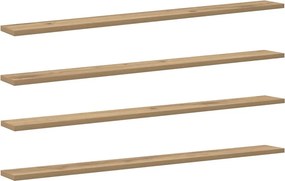 vidaXL Ράφι Βιβλίων 3 επιπέδων 4 pcs 100 x 10 x 1,5 cm Καφέ