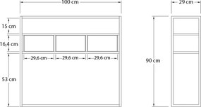 Κονσόλα Guarda Megapap χρώμα μπεζ travertine - χρυσό 100x29x90εκ.