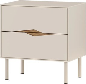 Κομοδίνο Marquise Megapap χρώμα sandstone 50x35x52,3εκ.