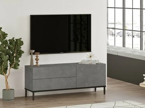 Τραπέζι Tv Ashburn 131, Μαύρο, Γκρι, Ο αριθμός των θυρών: 3, 120x5x36cm | Epipla1.gr