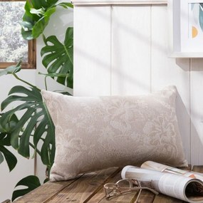 Μαξιλάρι Διακοσμητικό (Με Γέμιση) Varese 02 Beige Teoran 30X50 Cotton-Polyester