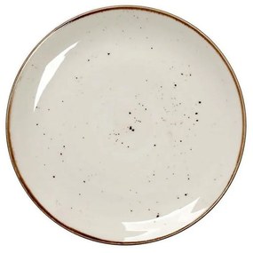Πιάτο Πορσελάνινο Terra Ρηχό Σετ 6 τμχ Tlk102K6 Φ24,5cm Cream Espiel Porcelain