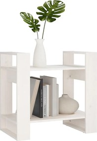 vidaXL Βιβλιοθήκη/Διαχωριστικό Χώρου Λευκό 60x35x57 εκ. Μασίφ Πεύκο