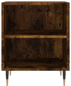 vidaXL Κομοδίνα 2 τεμ. Καπνιστή Δρυς 40x30x50εκ από Επεξεργασμένο Ξύλο