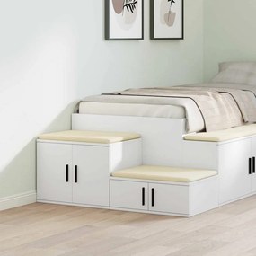 vidaXL Λευκή Ντουλάπα Αποθήκευσης 118x41x40 εκ. από Επεξεργασμένο Ξύλο