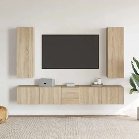 vidaXL Έπιπλο Τηλεόρασης 5 Τεμαχίων Sonoma Δρυς από Επεξ. Ξύλο