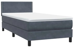 ΚΡΕΒΑΤΙ BOXSPRING ΜΕ ΣΤΡΩΜΑ ΣΚΟΥΡΟ ΓΚΡΙ 90X210 ΕΚ. ΒΕΛΟΥΔΙΝΟ 3316096