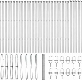 vidaXL Στύλος Περιφράξεων Ασημί 100 x 1,6 m (25 mm πλέγμα) Ατσάλι
