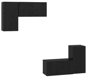 vidaXL Σετ επίπλου τηλεόρασης 4 pcs Μαύρη δρυς 60 x 30 x 30 cm