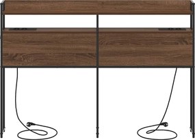 vidaXL Κεφαλάρι Αποθήκης με ράφι Καφέ δρυς 98 cm Επεξεργασμένο ξύλο