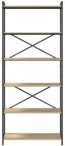vidaXL Βιβλιοθήκη Sonoma Δρυς 80 x 30 x 188 εκ Επεξεργασμένο ξύλο