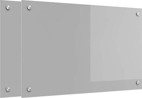 vidaXL Πίσω Πάνελ Κουζίνας 2 pcs Ανοιχτό γκρι 80 x 50 cm