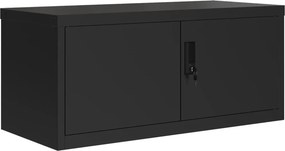 vidaXL Αρχειοθήκη Μαύρη 90 x 40 x 110 εκ. Ατσάλινη