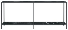 vidaXL Τραπέζι Κονσόλα Μαύρο 180 x 35 x 75,5 εκ. από Ψημένο Γυαλί