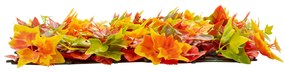 GloboStar® Artificial Garden AUTUMN MAPLE 20349 Τεχνητό Διακοσμητικό Πάνελ Φυλλωσιάς - Κάθετος Κήπος σύνθεση Φθινοπωρινός Σφένδαμος Μ50 x Π50 x Υ10cm