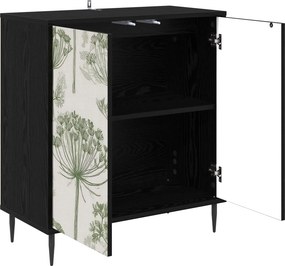 vidaXL Πλαϊνό γραφείο GOTHA Μαύρη Δρυς 69 x 33 x 76 εκ.