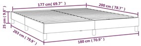 Πλαίσιο Κρεβατιού Boxspring Μπλε 180x200 εκ. Υφασμάτινο - Μπλε