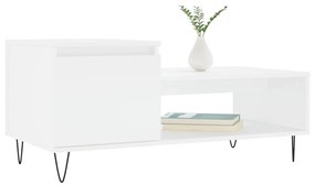 vidaXL Τραπεζάκι Σαλονιού Λευκό 100x50x45 εκ. Επεξεργασμένο Ξύλο