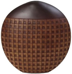 Βάζο Ανάγλυφο FIK376 26x10x28cm Brown Espiel Πολυρεσίνη
