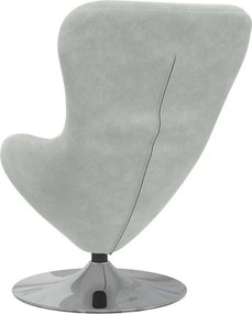 vidaXL Κάθισμα-αυγό Ανοιχτό γκρι Βελούδο