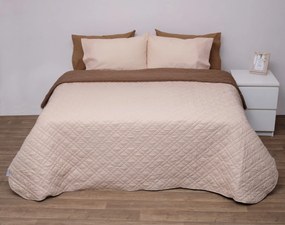 Κουβερτώριο Δίχρωμο Μονό 160x240 5100 Μπεζ/Καφέ Viopros