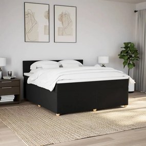 ΚΡΕΒΑΤΙ BOXSPRING ΜΕ ΣΤΡΩΜΑ ΜΑΥΡΟ 180X200 ΕΚ. ΥΦΑΣΜΑΤΙΝΟ 3286761