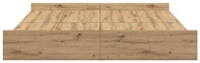 vidaXL Κρεβάτι με αποθηκευτικό χώρο artisan δρυς 200 x 200 cm